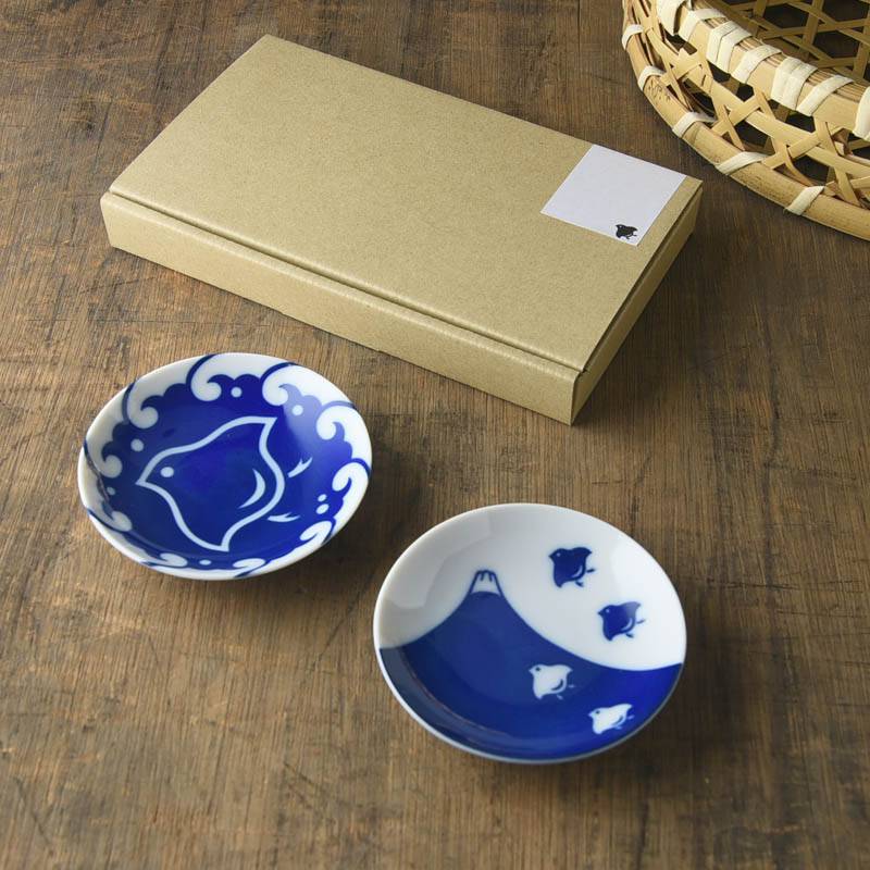 Plover sauce dish set of 2 (千鳥づくし)
