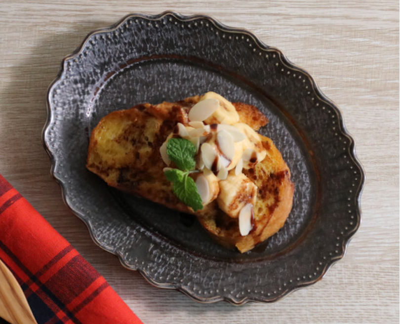 Minoyaki Omnis Iron gray lace plate