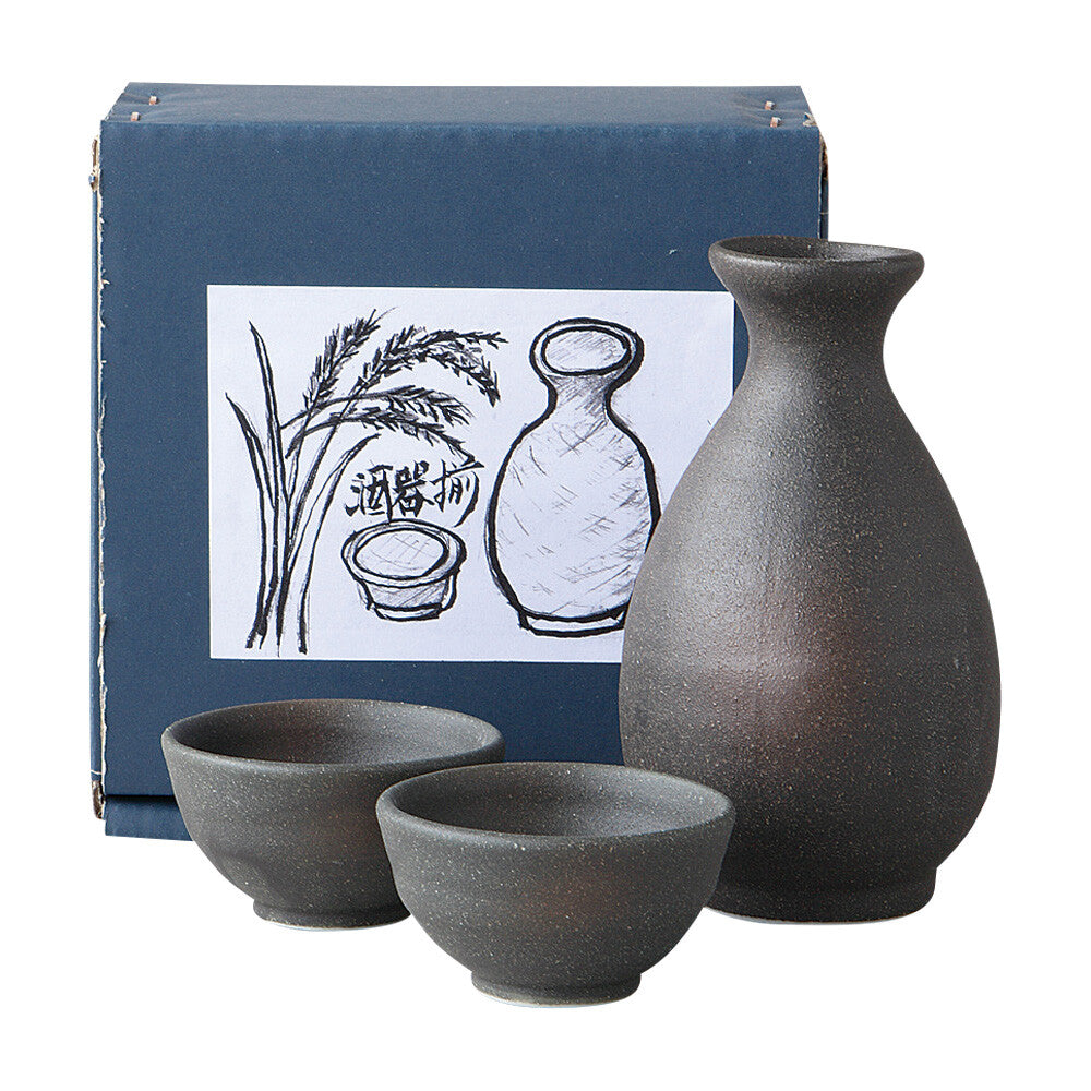 Minoyaki Sake Set -Bizen