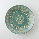 Emerald Elegance: Artisanal Japanese Porcelain Dinner Plate (Green)