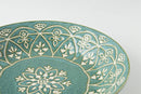 Emerald Elegance: Artisanal Japanese Porcelain Dinner Plate (Green)