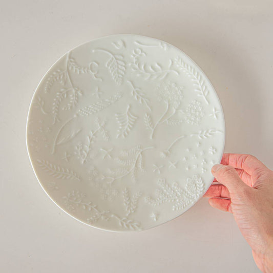 Miyama Float Relief Plate Ivory