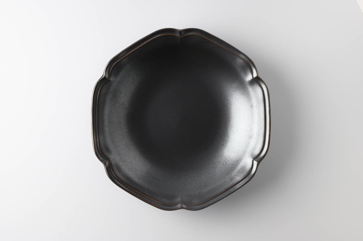 Minoyaki Serving Plate 21.5cm (Black)