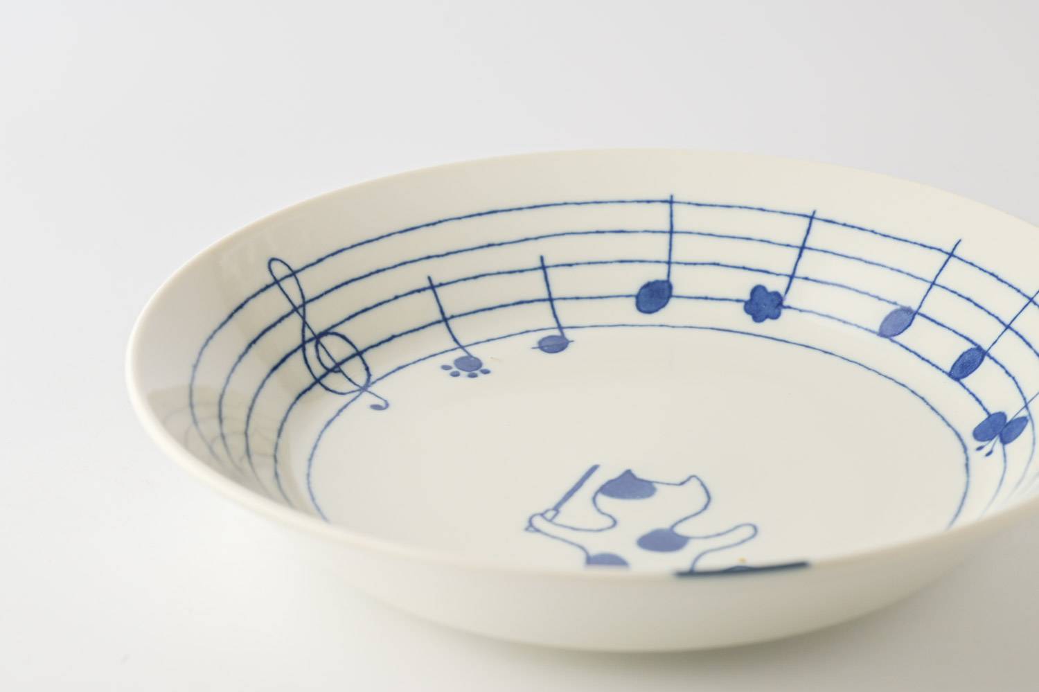 Nekomaruke Maestro Cat Music Deep plate 20.7cm