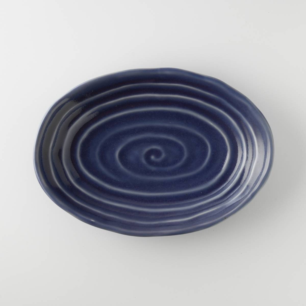 Asumi Swirl Oval Plate Purple