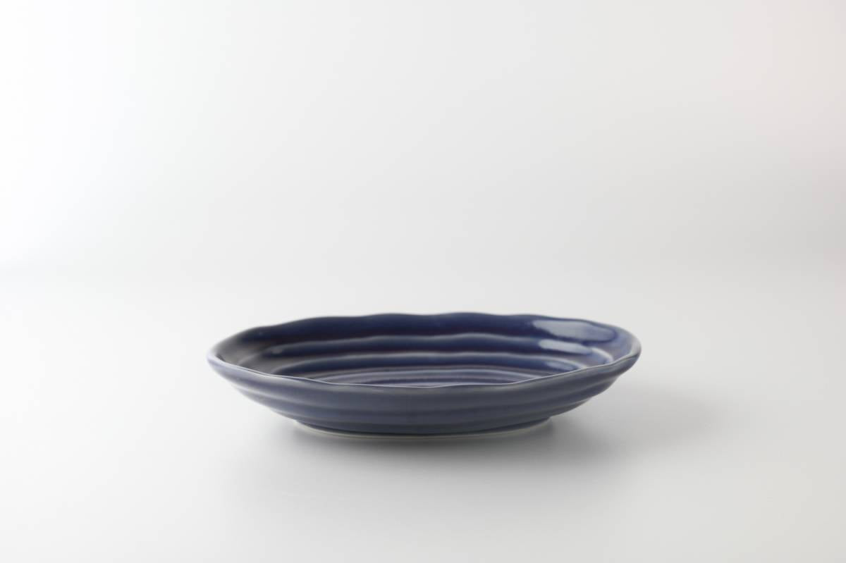 Asumi Swirl Oval Plate Purple