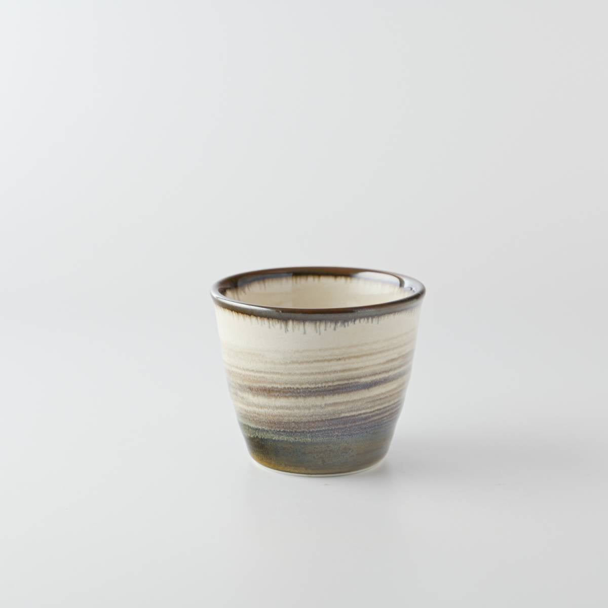 Ichihara Seito Ieneko Soba Cup / Tea Cup (Brown/ Blue)