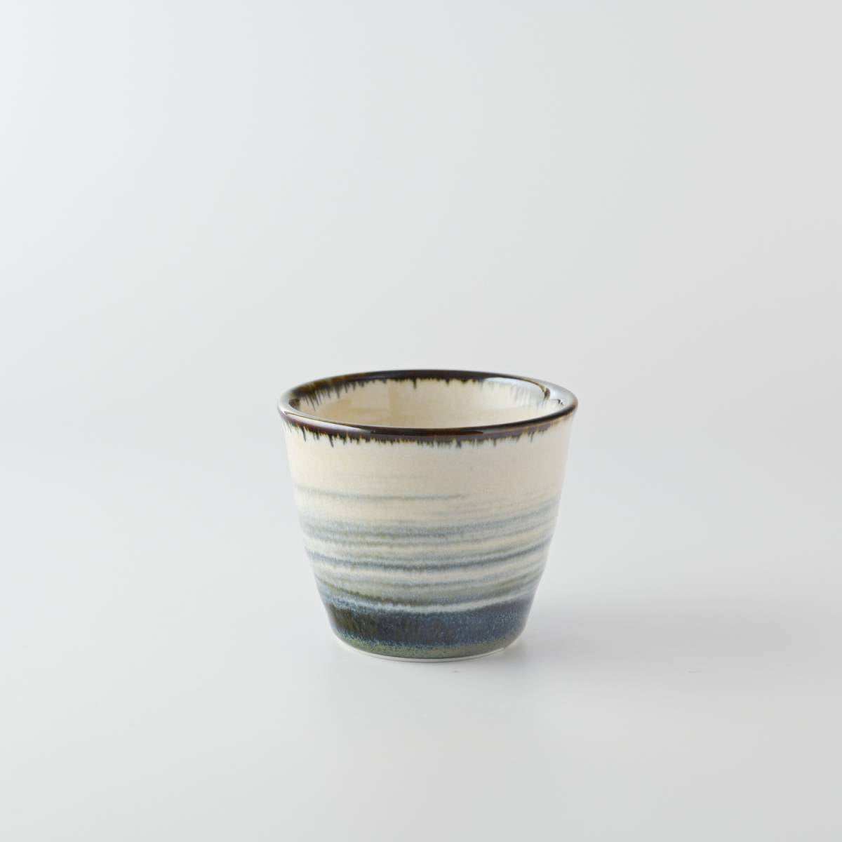 Ichihara Seito Ieneko Soba Cup / Tea Cup (Brown/ Blue)