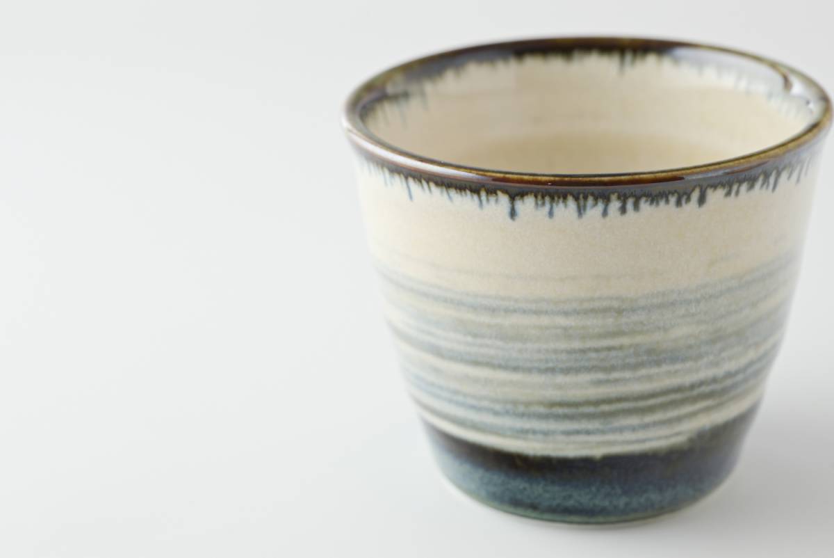 Ichihara Seito Ieneko Soba Cup / Tea Cup (Brown/ Blue)