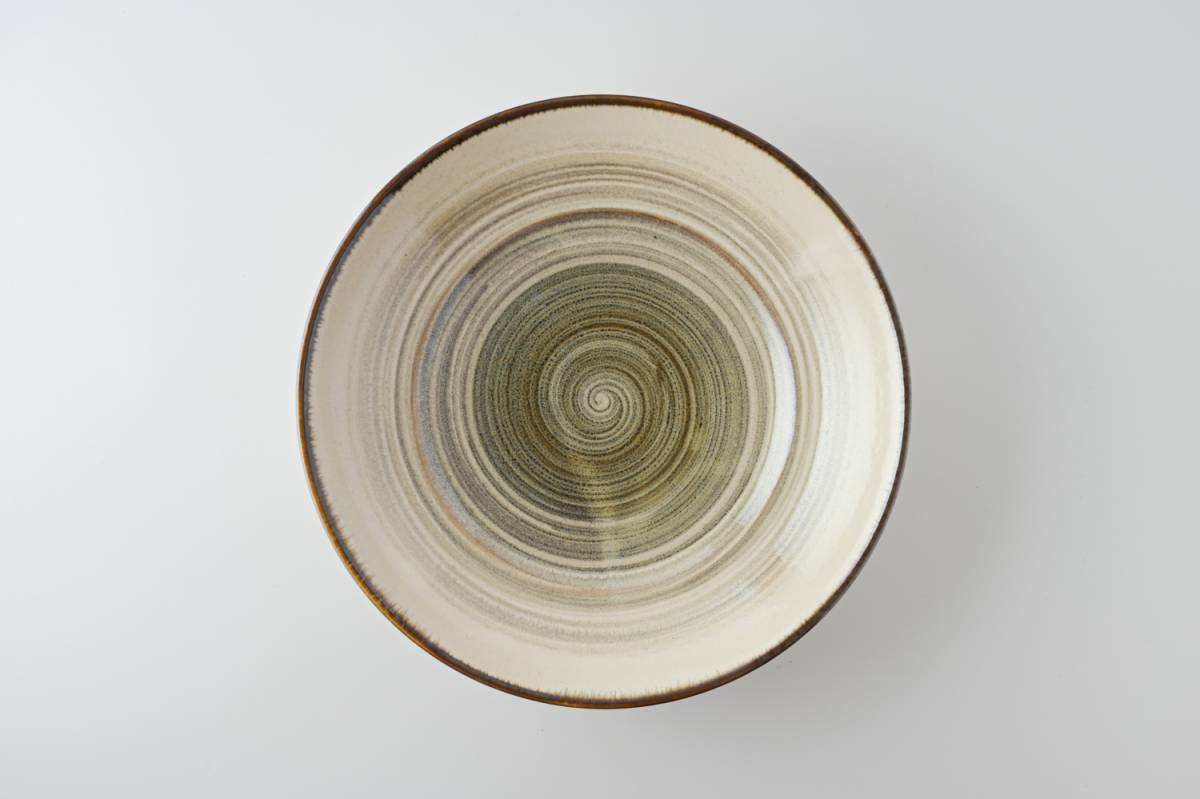 市原制陶 Ichihara Seito Ineko serving plate (Brown/Blue)