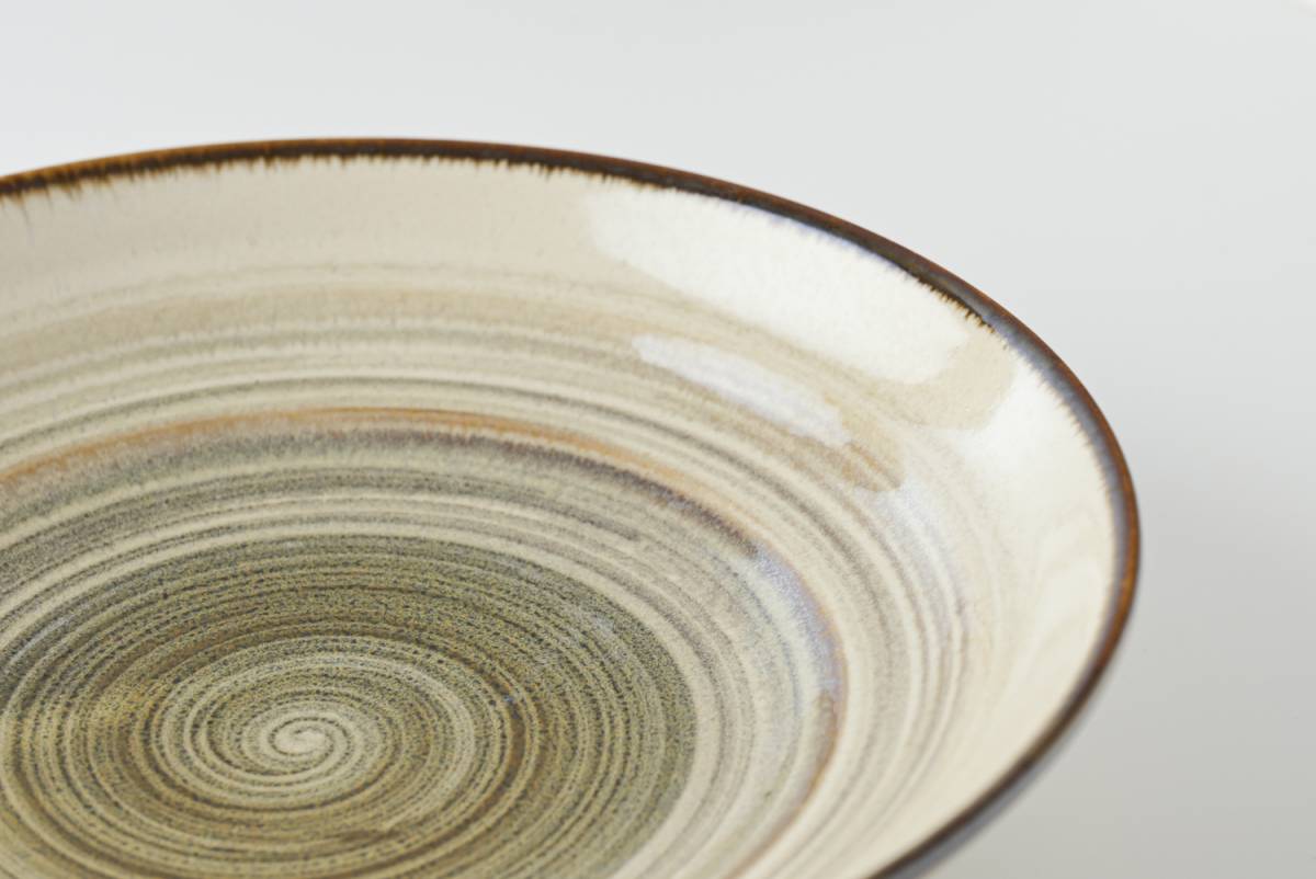 市原制陶 Ichihara Seito Ineko serving plate (Brown/Blue)