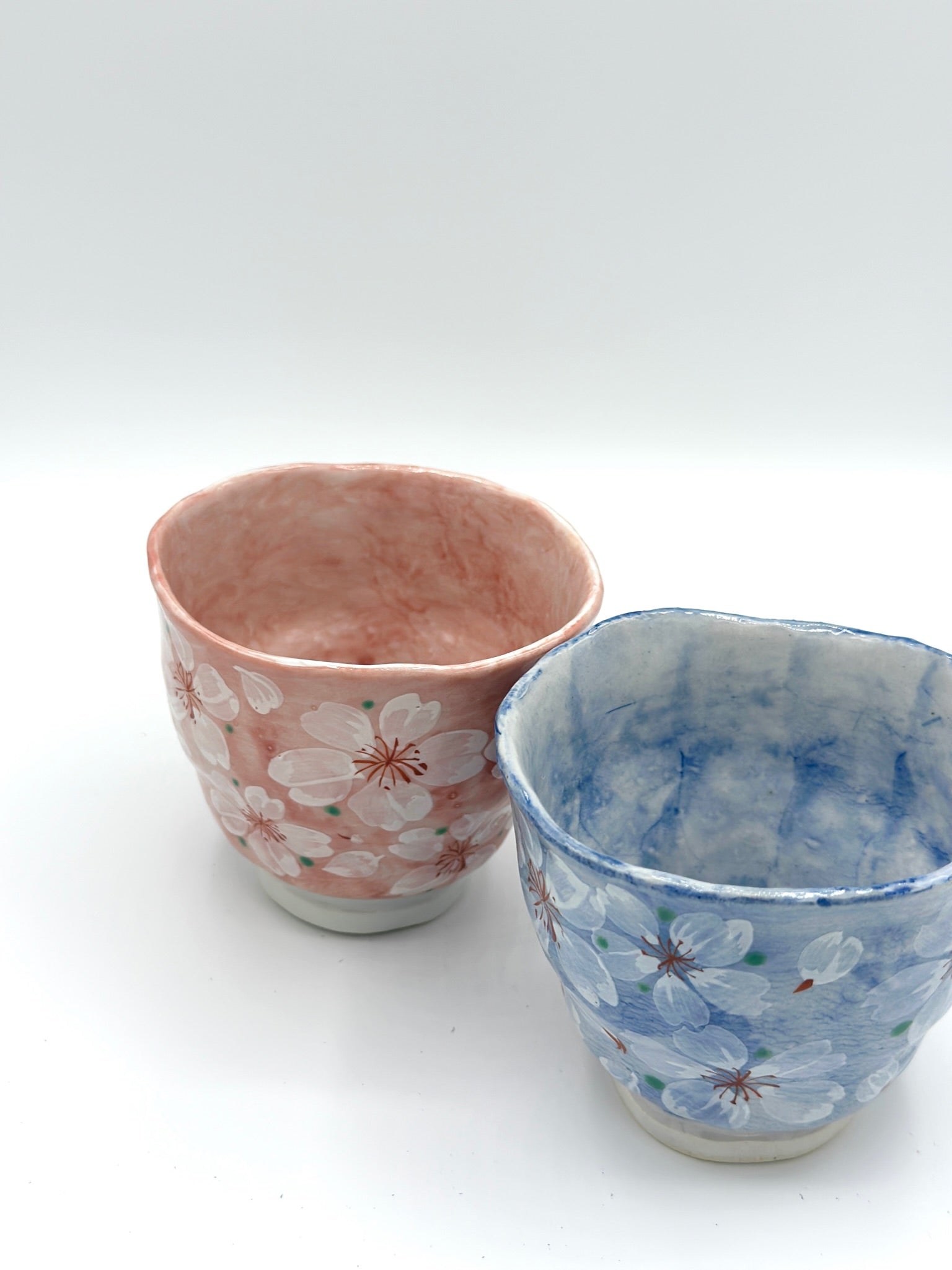 Yayoihana Handcrafted Sakura Tea Cup / Tumbler (Pink / Blue)