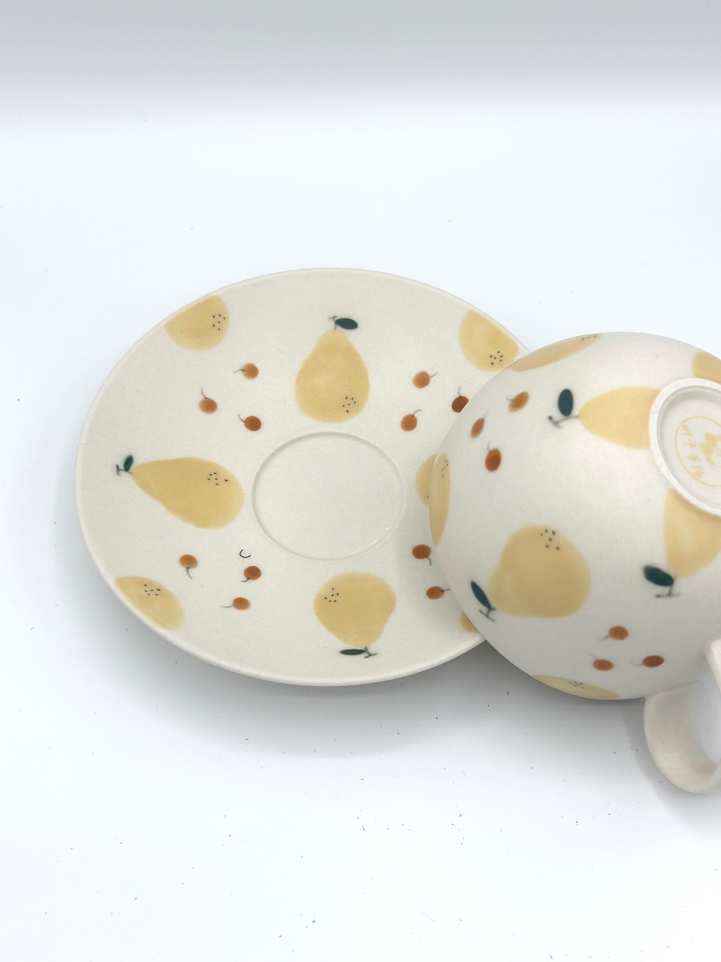 Handcrafted Latte cup and saucer