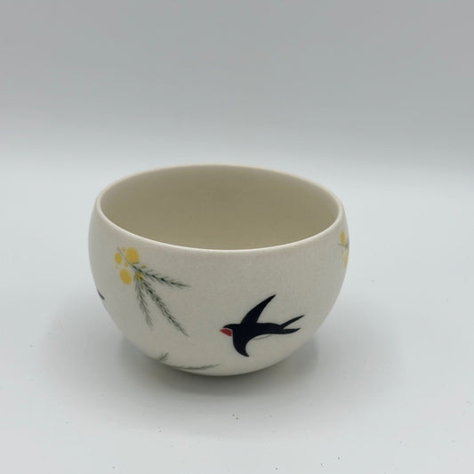 Handmade Latte Cup - Swallow