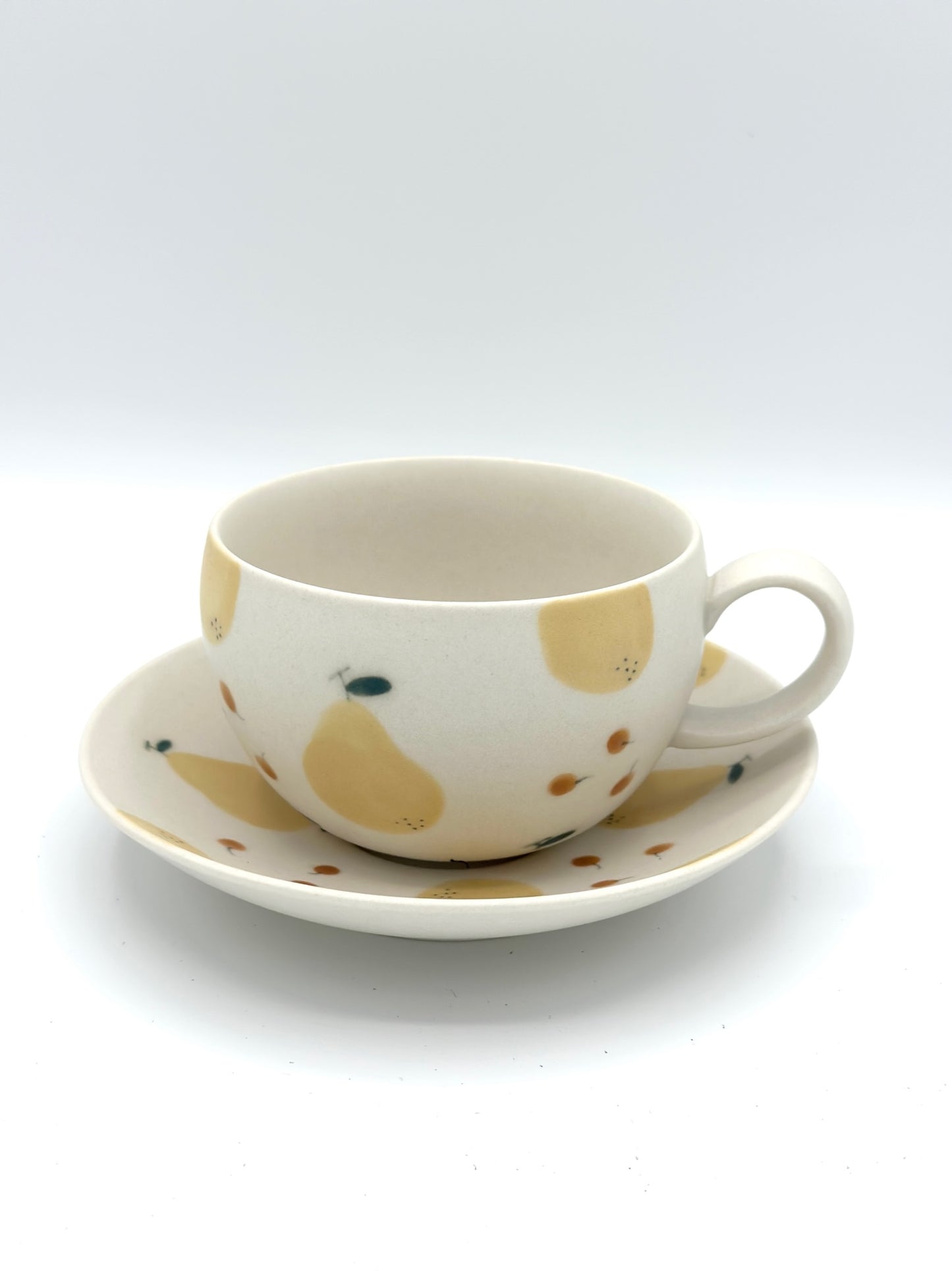 Handcrafted Latte cup and saucer
