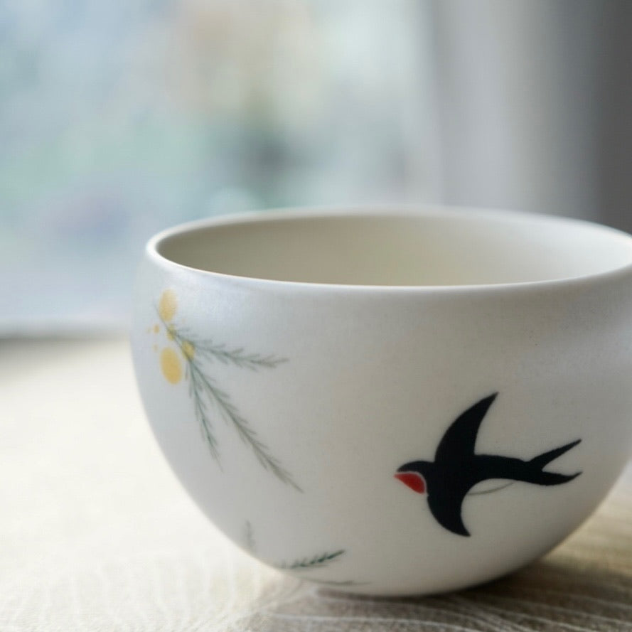 Handmade Latte Cup - Swallow