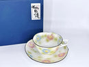 Aritayaki Buzangama Handcrafted amellia pearl glaze coffee cup and saucer