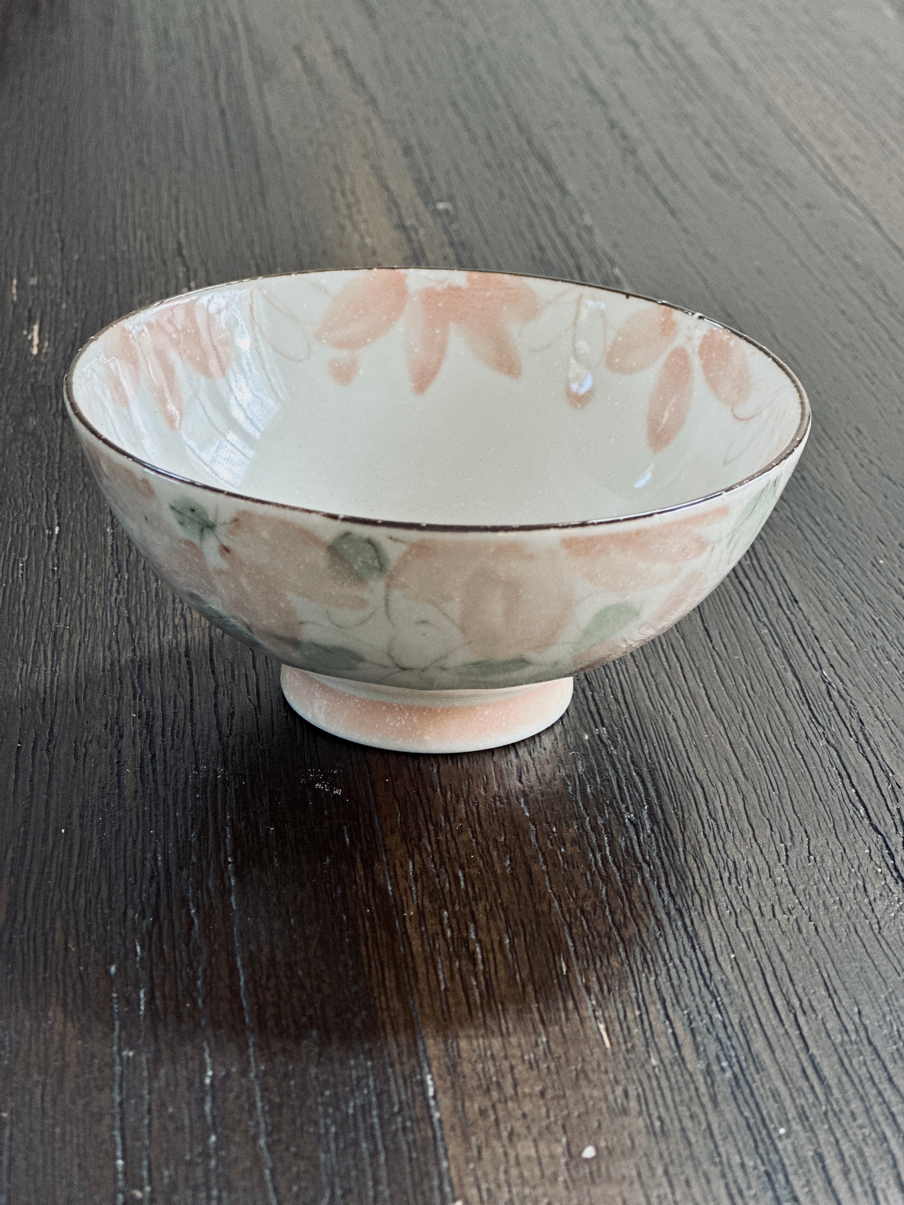 [Flower Kaori] Red Round Tea Bowl