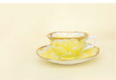 Aritayaki Buzangama Handcrafted Peony Cup and Saucer