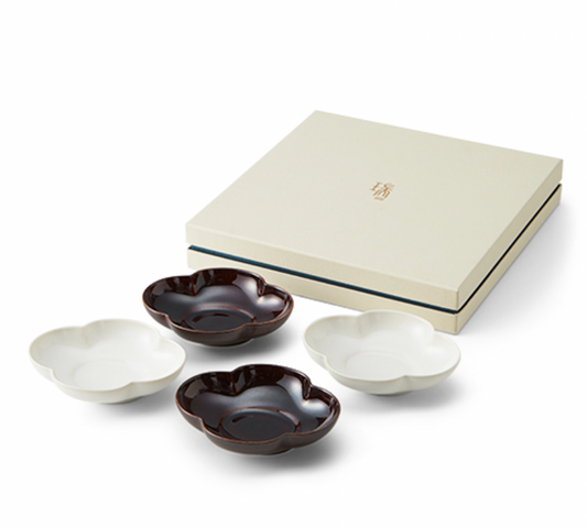 瑞々(mizu-mizu) by Rina Ono Mokko 4-inch plate gift set