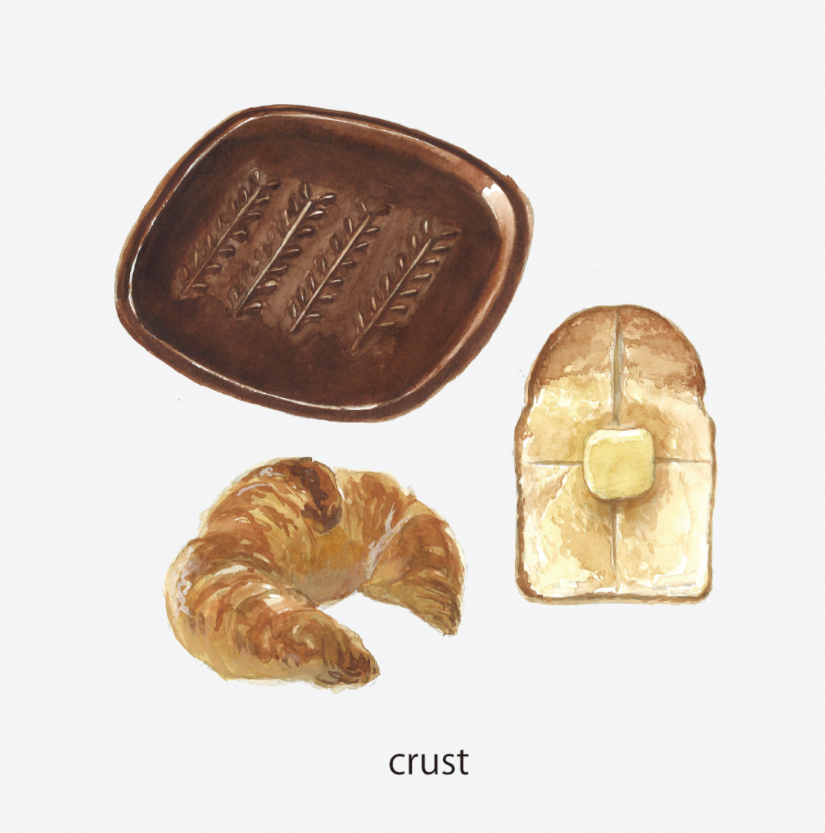 Crust bread plate