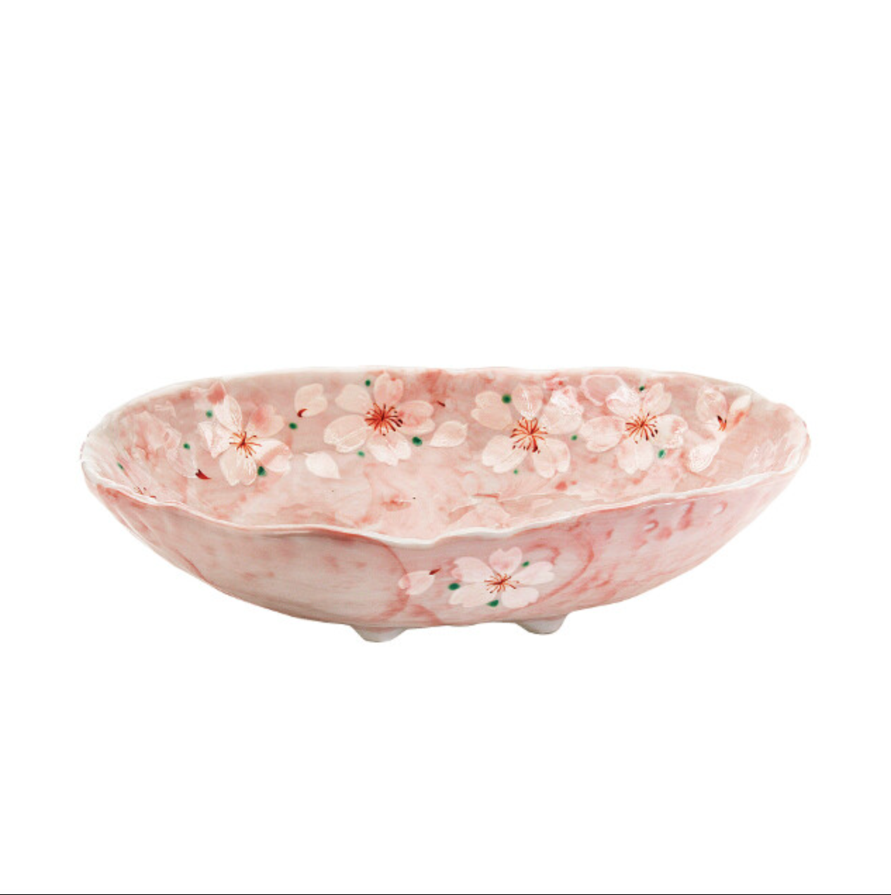 Sakura Yayoi Flower Serving Bowl (Pink/Blue)