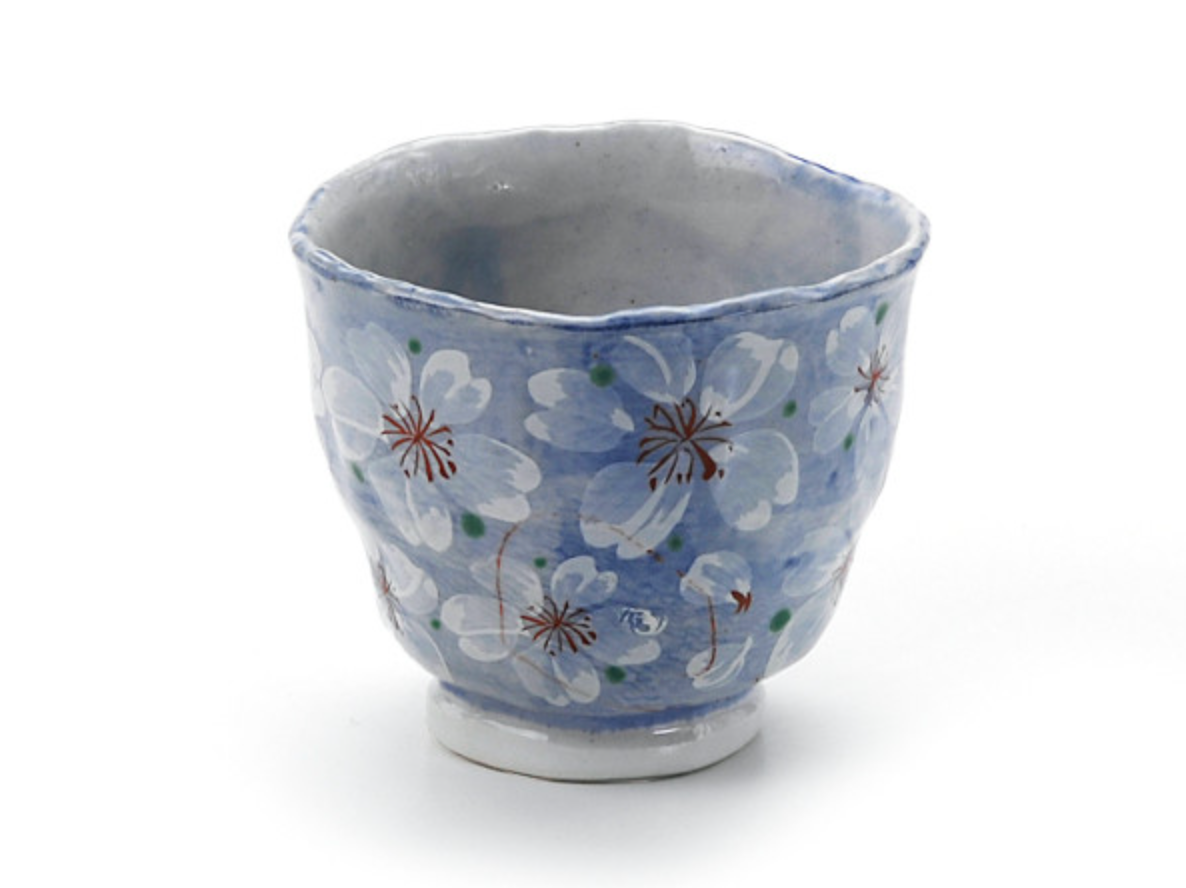 Yayoihana Handcrafted Sakura Tea Cup / Tumbler (Pink / Blue)