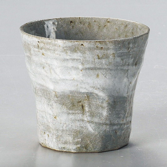 【Zen Mineral】 Rustic Japanese Ceramic Tea Cup with Natural Stone Finish