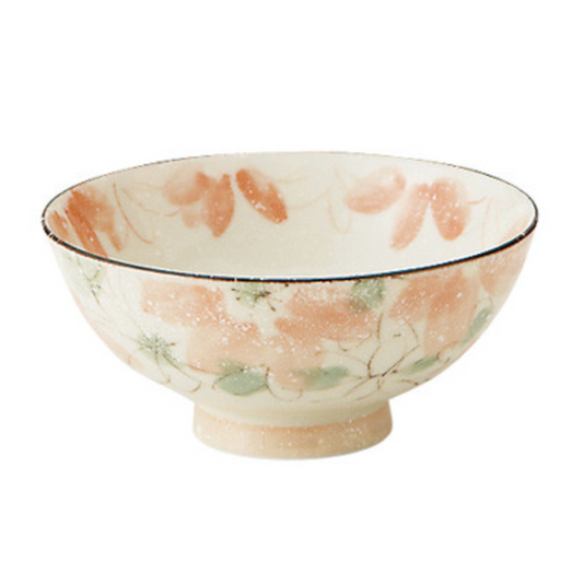 [Flower Kaori] Red Round Tea Bowl