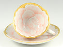 Aritayaki Buzangama Handcrafted Peony Cup and Saucer